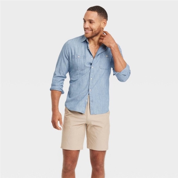 Men's 9" Hybrid Swim Shorts - Goodfellow & Co Almond new - Picture 1 of 8